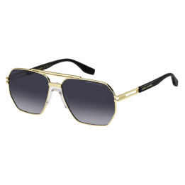 Lunettes de soleil Marc Jacobs MARC 748/S Gold Black 2 / verres Dark Grey Shaded (RHL-9O)