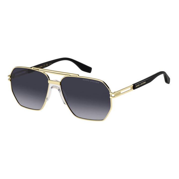 Lunettes de soleil Marc Jacobs MARC 748/S Gold Black 2 / verres Dark Grey Shaded (RHL-9O)