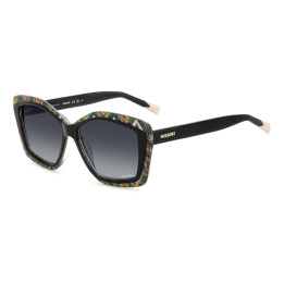 Lunettes de soleil Missoni MIS 0187/G/S Black Pattern Green / verres Dark Grey Shaded (OHC-9O)