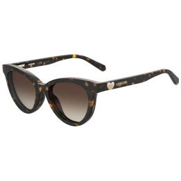 Lunettes de vue avec clip solaire Moschino Love MOL051/CS Havana / verres Brown Shaded (086-HA)