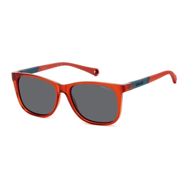 Lunettes de soleil Polaroid Kids PLD 8058/S Red / verres Grey Polarized (C9A-M9)