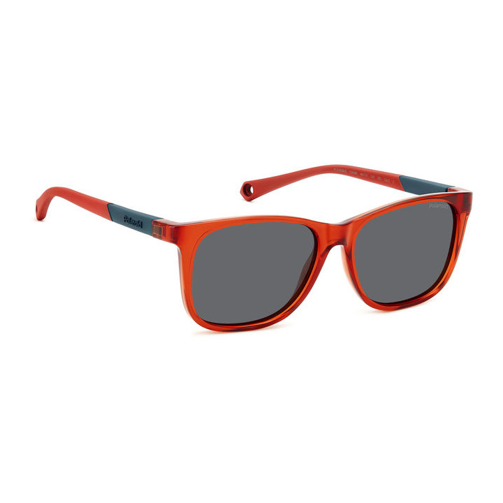 Lunettes de soleil Polaroid Kids PLD 8058/S Red / verres Grey Polarized (C9A-M9)