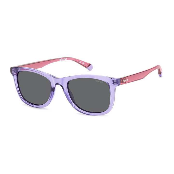 Lunettes de soleil Polaroid Kids PLD 8060/S Lilac / verres Grey Polarized (789-M9)
