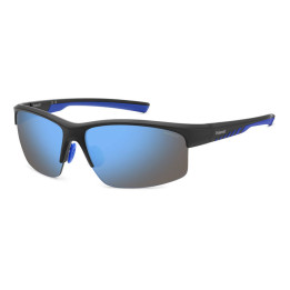 Lunettes de soleil Polaroid PLD 7018/N/S Matte Black Blue / verres Blue Mirror Polarized (0VK-5X)