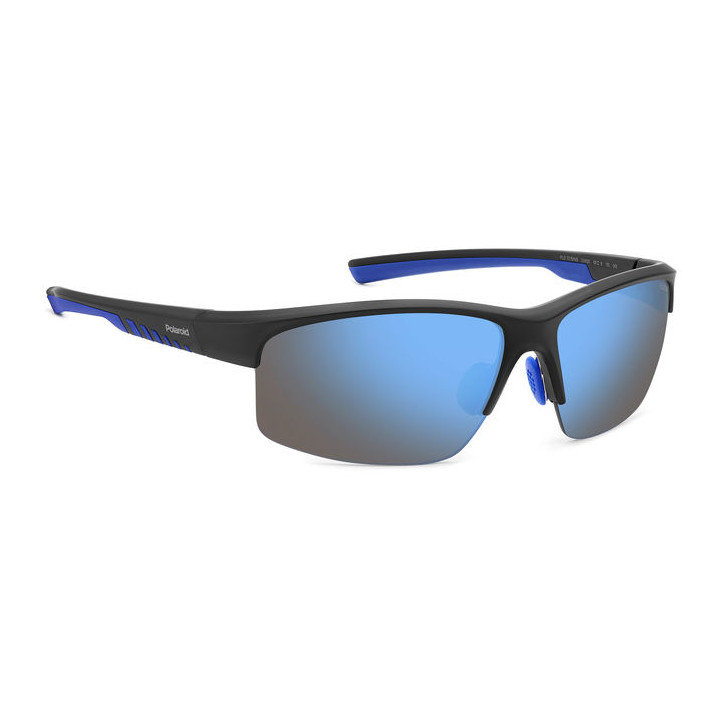 Lunettes de soleil Polaroid PLD 7018/N/S Matte Black Blue / verres Blue Mirror Polarized (0VK-5X)
