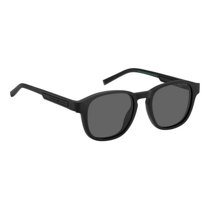 Lunettes de vue avec clip solaire Tommy Hilfiger TH 2085/CS Matte Black / verres Grey Polarized (003-M9)