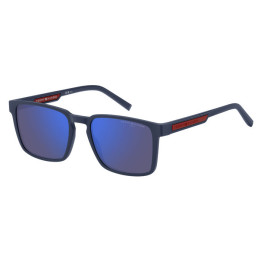 Lunettes de soleil Tommy Hilfiger TH 2088/S Matte Blue / verres Blue Multilayer High Contrast (FLL-VI)