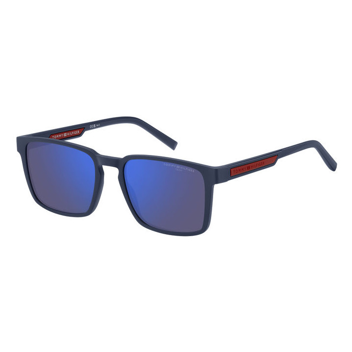 Lunettes de soleil Tommy Hilfiger TH 2088/S Matte Blue / verres Blue Multilayer High Contrast (FLL-VI)