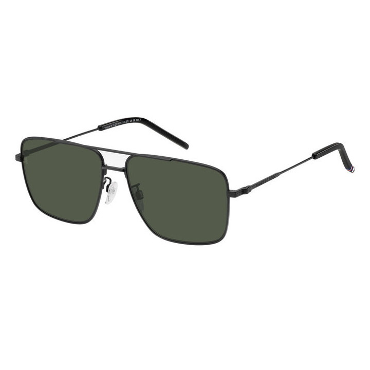 Lunettes de soleil Tommy Hilfiger TH 2110/S Matte Black / verres Green (003-QT)