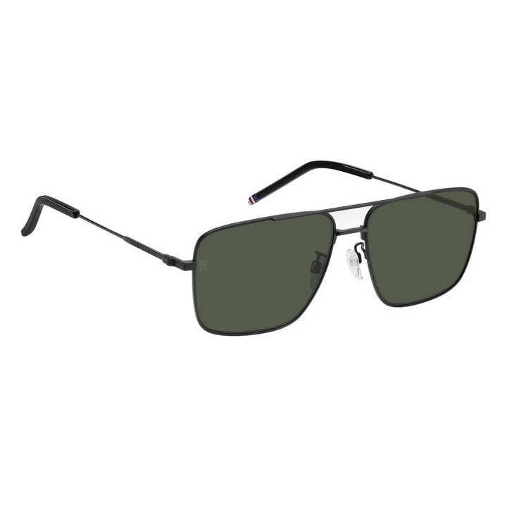 Lunettes de soleil Tommy Hilfiger TH 2110/S Matte Black / verres Green (003-QT)