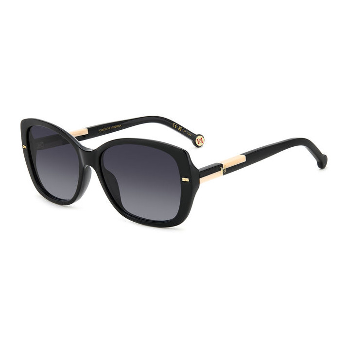 Lunettes de soleil Carolina Herrera HER 0176/G/S Black Nude / verres Dark Grey Shaded (KDX-9O)