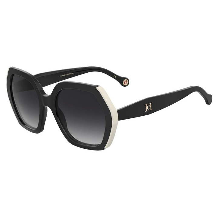 Lunettes de soleil Carolina Herrera HER 0181/S Black White / verres Dark Grey Shaded (80S-9O)