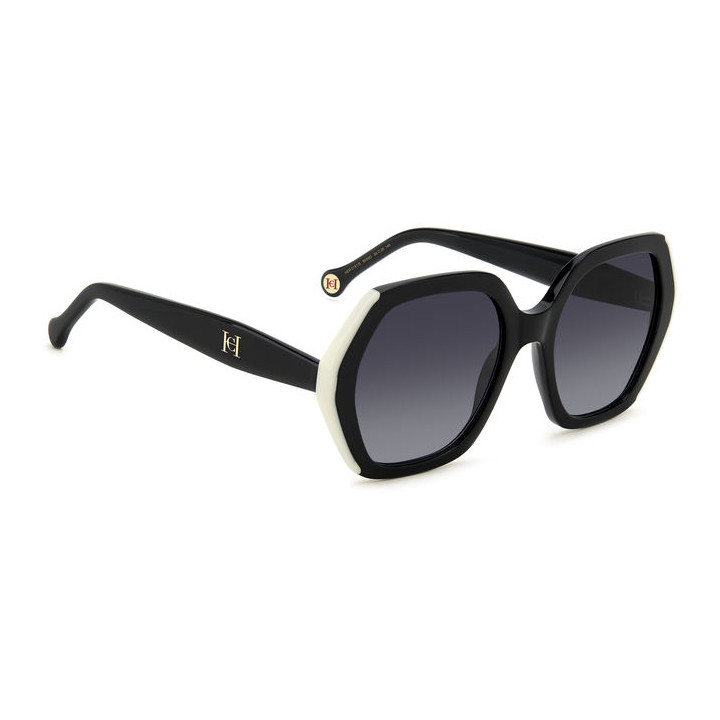 Lunettes de soleil Carolina Herrera HER 0181/S Black White / verres Dark Grey Shaded (80S-9O)