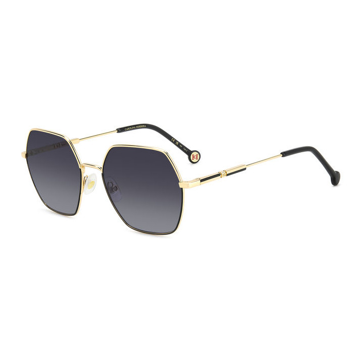 Lunettes de soleil Carolina Herrera HER 0183/S Gold Black 2 / verres Dark Grey Shaded (RHL-9O)