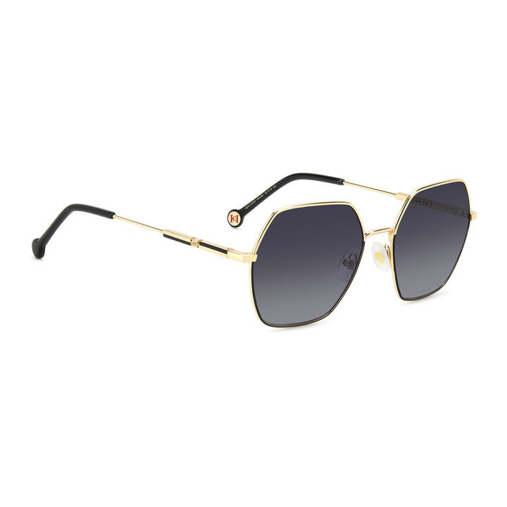 Lunettes de soleil Carolina Herrera HER 0183/S Gold Black 2 / verres Dark Grey Shaded (RHL-9O)