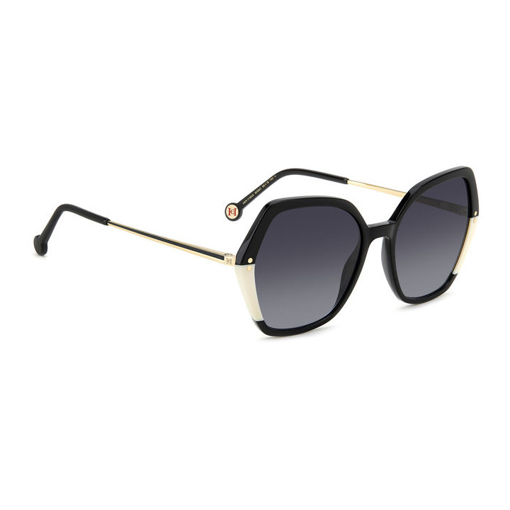 Lunettes de soleil Carolina Herrera HER 0185/S Black White / verres Dark Grey Shaded (80S-9O)
