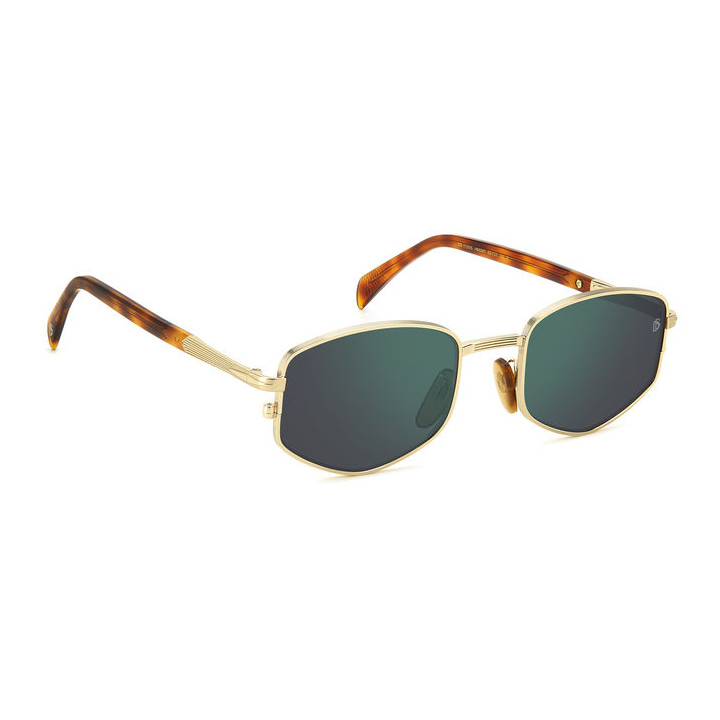 Lunettes de soleil David Beckham DB 1129/S Gold Honey Havana / verres Green Mirror (HM2-MT)