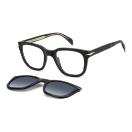Lunettes de vue avec clip solaire David Beckham DB 7043/CS Black Gold / verres Blue Shaded Polarized (2M2-Z7)