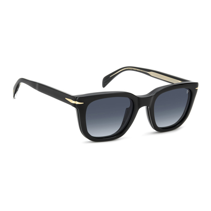 Lunettes de vue avec clip solaire David Beckham DB 7043/CS Black Gold / verres Blue Shaded Polarized (2M2-Z7)