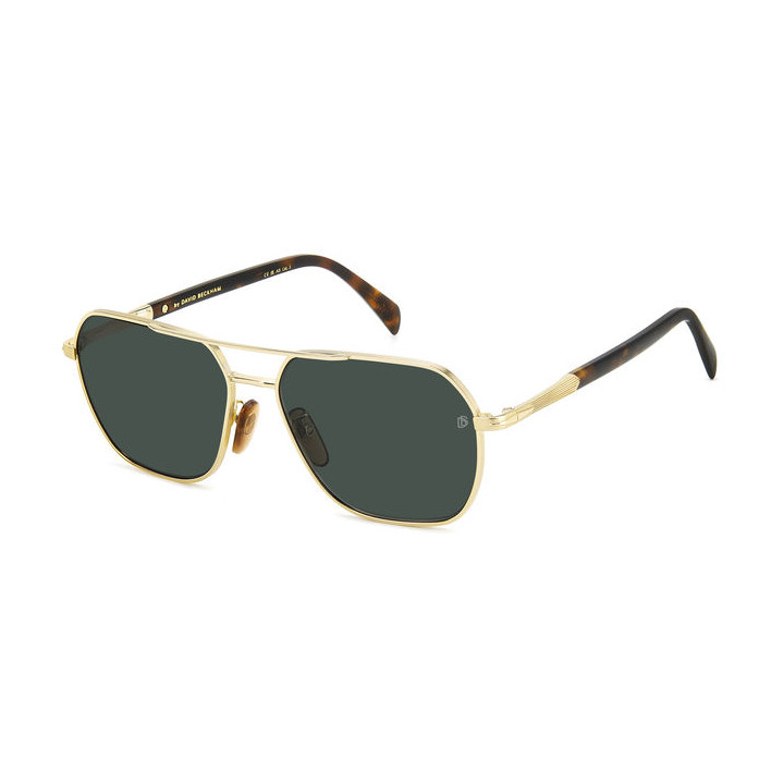 Lunettes de soleil David Beckham DB 1128/G/S Gold Havana / verres Green (06J-QT)