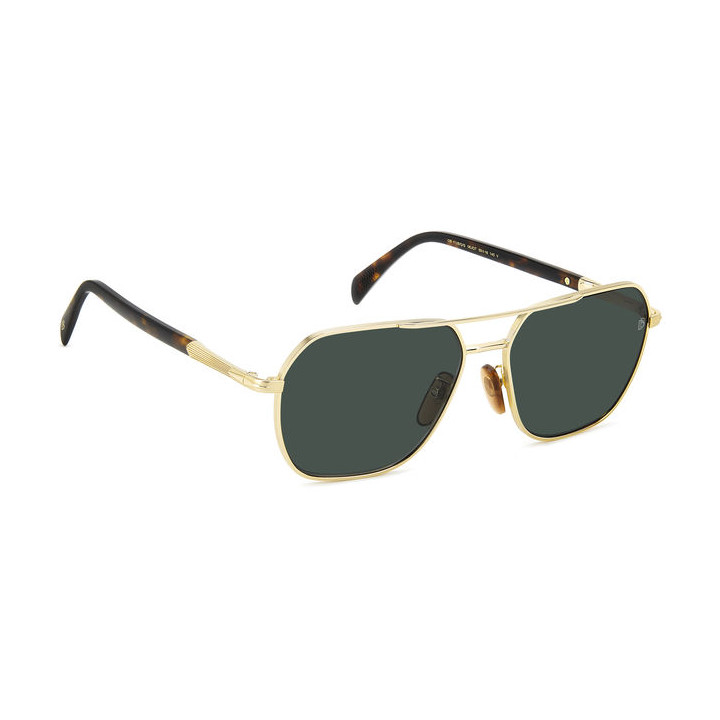 Lunettes de soleil David Beckham DB 1128/G/S Gold Havana / verres Green (06J-QT)