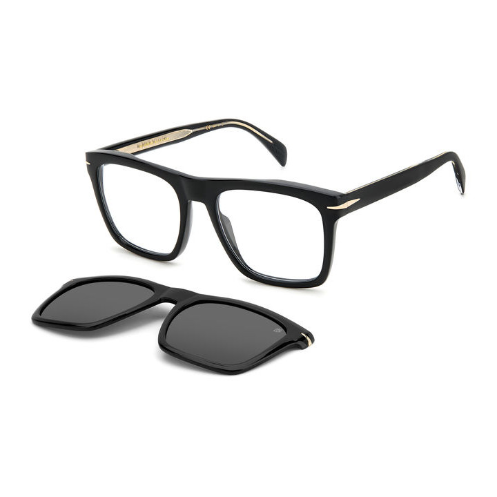 Lunettes de vue avec clip solaire David Beckham DB 7000/CS Black / verres Grey Polarized (807-M9)