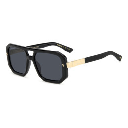 Lunettes de soleil Dsquared2 D2 0105/S Black / verres Grey Antireflex (807-2K)