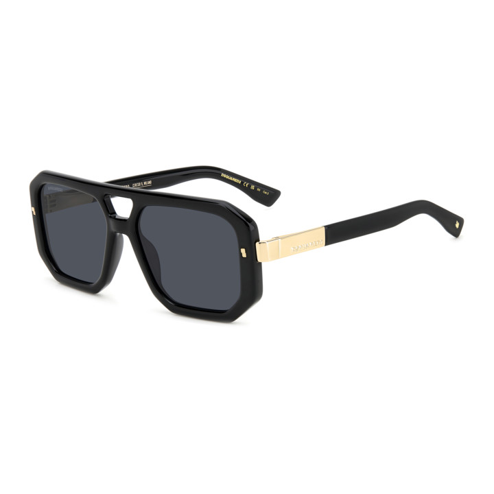 Lunettes de soleil Dsquared2 D2 0105/S Black / verres Grey Antireflex (807-2K)