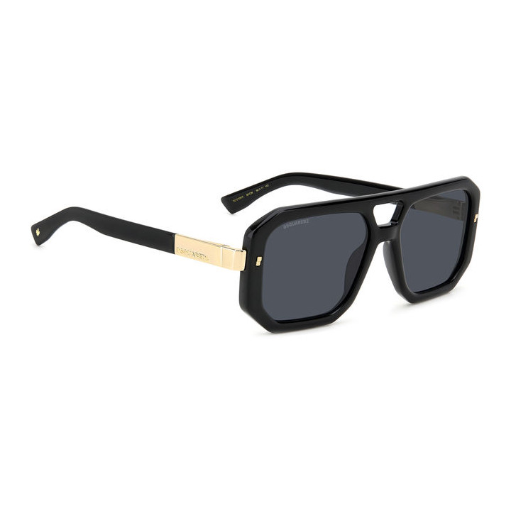 Lunettes de soleil Dsquared2 D2 0105/S Black / verres Grey Antireflex (807-2K)