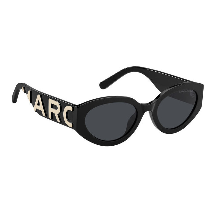 Lunettes de soleil Marc Jacobs MARC 694/G/S Black White / verres Grey Antireflex (80S-2K)