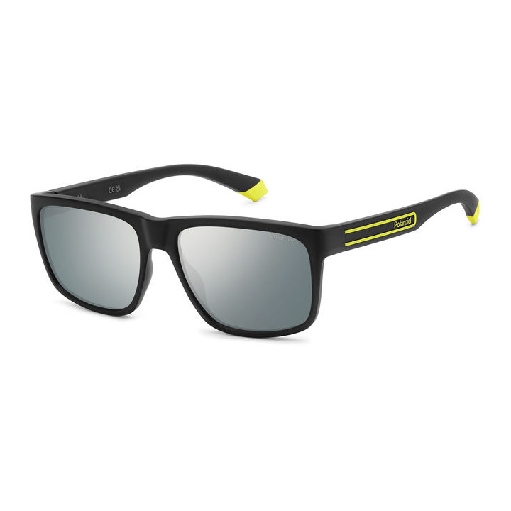 Lunettes de soleil Polaroid PLD 2149/S Black Yellow / verres Grey Silver Mirror Polarized (71C-EX)