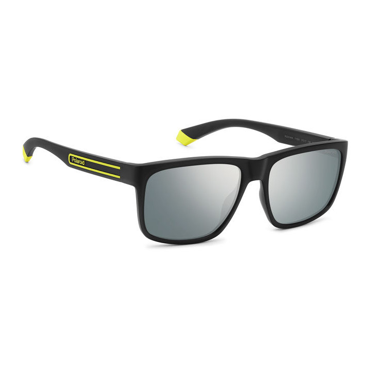 Lunettes de soleil Polaroid PLD 2149/S Black Yellow / verres Grey Silver Mirror Polarized (71C-EX)