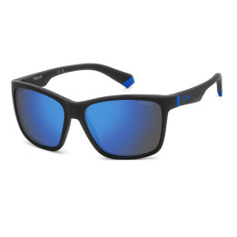 Lunettes de soleil Polaroid Kids PLD 8057/S Matte Black / verres Blue Mirror Polarized (003-5X)