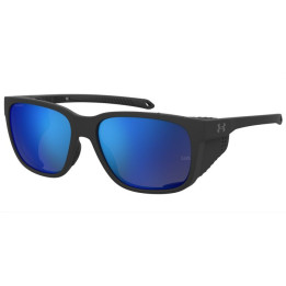Lunettes de soleil Under Armour UA GLACIAL Matte Black / verres Grey Blue Mirror Silver Polarized O (003-7N)