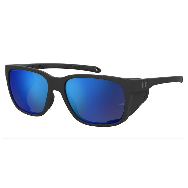 Lunettes de soleil Under Armour UA GLACIAL Matte Black / verres Grey Blue Mirror Silver Polarized O (003-7N)