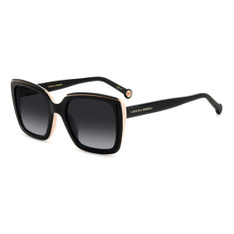 Lunettes de soleil Carolina Herrera HER 0143/G/S Black Nude / verres Dark Grey Shaded (KDX-9O)