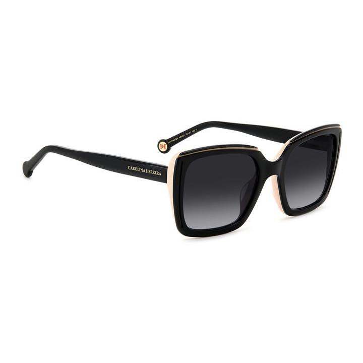 Lunettes de soleil Carolina Herrera HER 0143/G/S Black Nude / verres Dark Grey Shaded (KDX-9O)