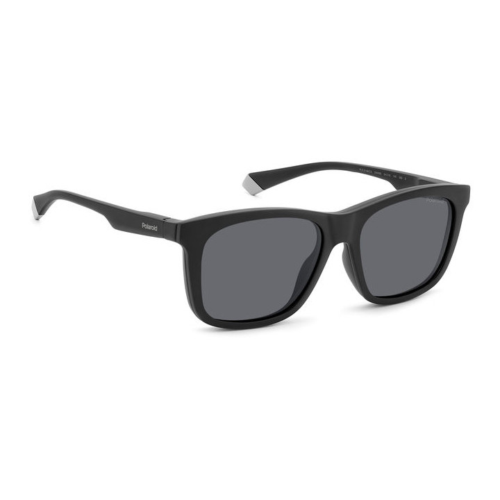 Lunettes de vue avec clip solaire Polaroid PLD 2148/CS Matte Black Grey / verres Grey Polarized (O6W-M9)