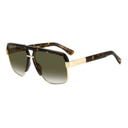 Lunettes de soleil Dsquared2 D2 0084/S Havana Gold / verres Green Shaded (2IK-9K)