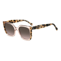 Lunettes de soleil Carolina Herrera HER 0128/S Peach Havana / verres Brown Shaded (L93-HA)
