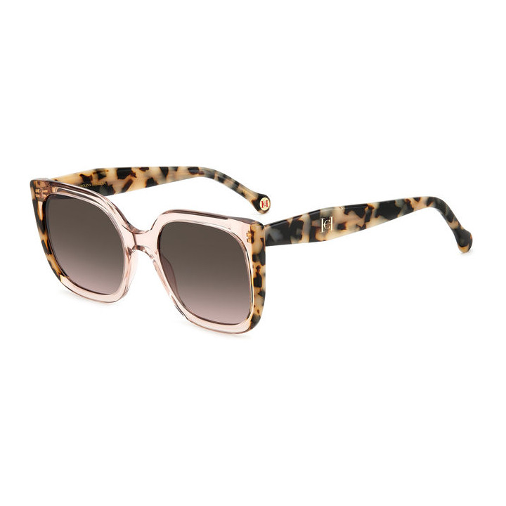 Lunettes de soleil Carolina Herrera HER 0128/S Peach Havana / verres Brown Shaded (L93-HA)