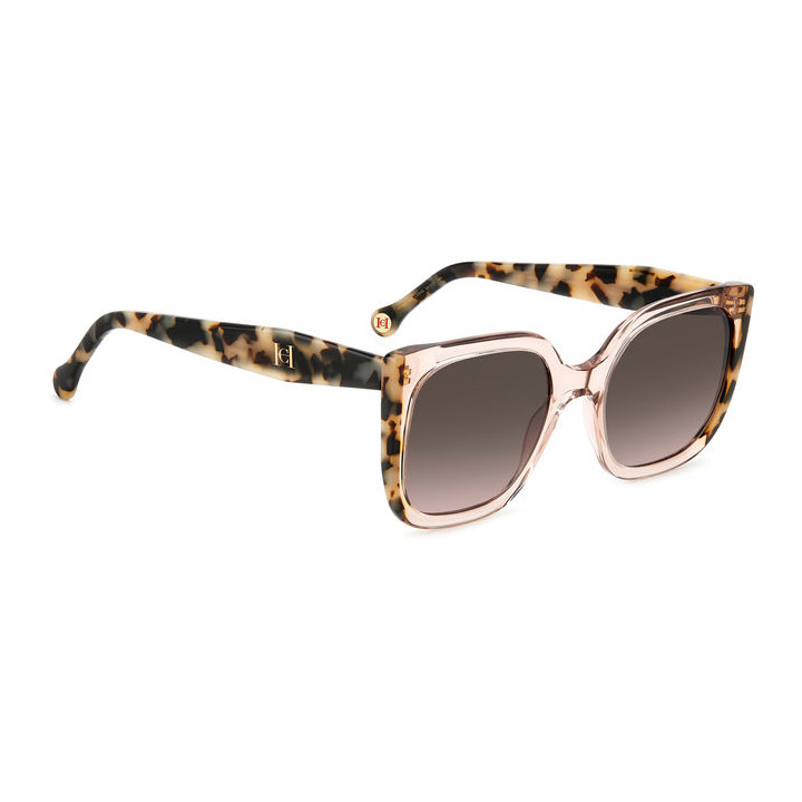 Lunettes de soleil Carolina Herrera HER 0128/S Peach Havana / verres Brown Shaded (L93-HA)