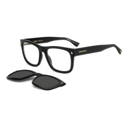 Lunettes de vue avec clip solaire Dsquared2 D2 0100/CS Black / verres Grey Polarized (807-M9)