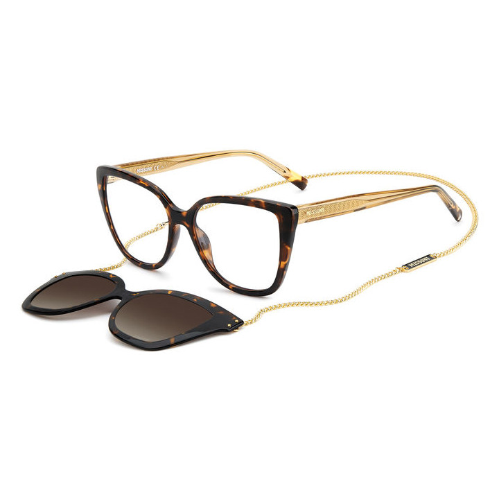 Lunettes de vue avec clip solaire Missoni MIS 0133/CS Havana / verres Brown Shaded Polarized (086-LA)