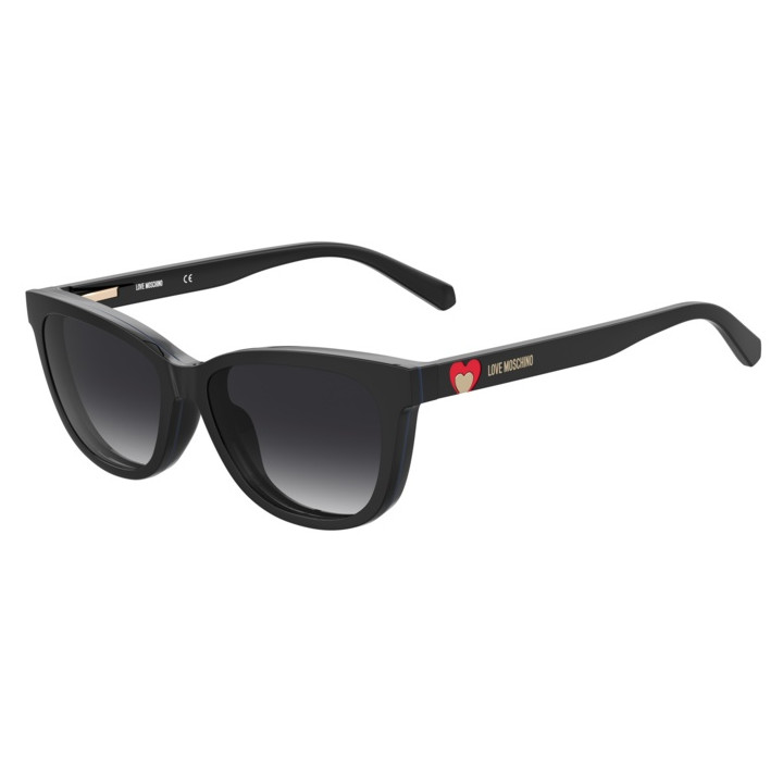 Lunettes de vue avec clip solaire Moschino Love MOL052/CS Black / verres Dark Grey Shaded (807-9O)