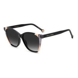 Lunettes de soleil Carolina Herrera CH 0061/S Black Nude / verres Dark Grey Shaded (KDX-9O)