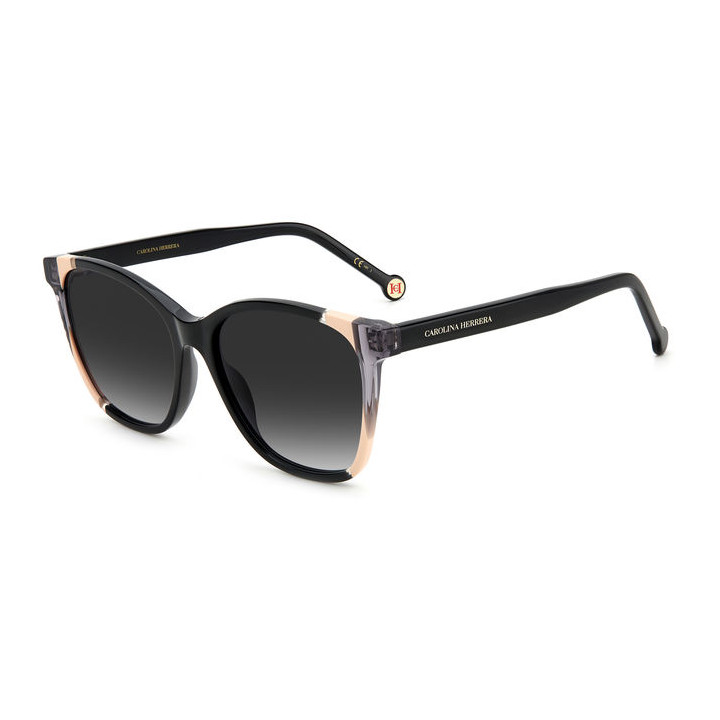 Lunettes de soleil Carolina Herrera CH 0061/S Black Nude / verres Dark Grey Shaded (KDX-9O)