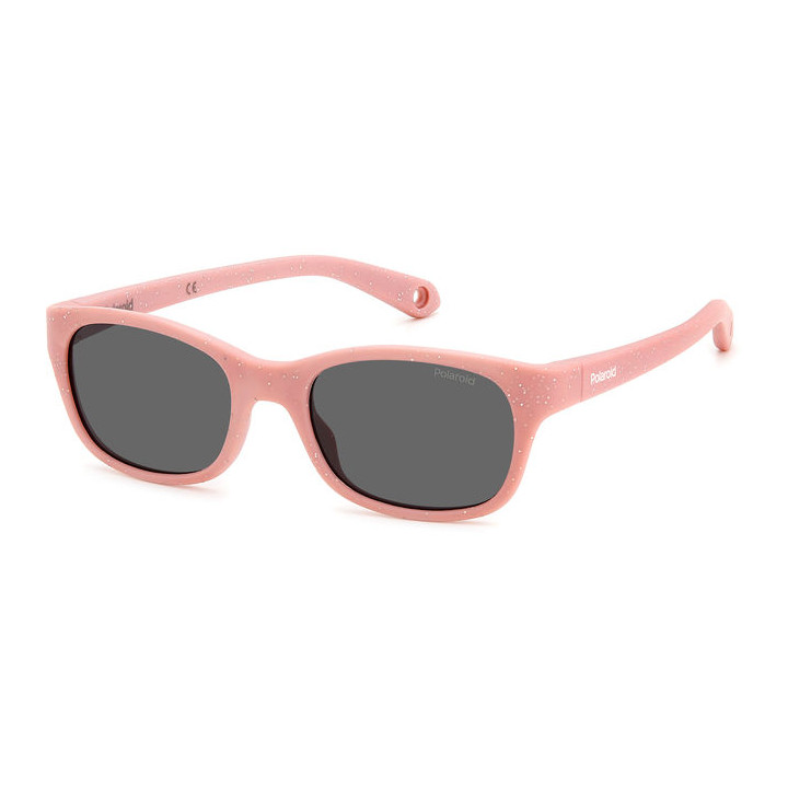 Lunettes de soleil Polaroid Kids PLD K006/S Pink Glitter / verres Grey Polarized (W66-M9)