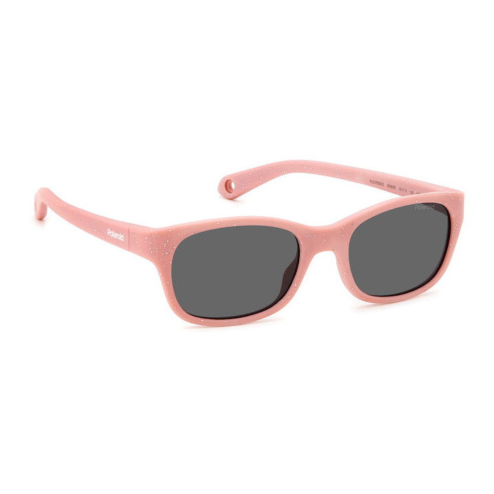 Lunettes de soleil Polaroid Kids PLD K006/S Pink Glitter / verres Grey Polarized (W66-M9)