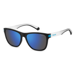Lunettes de soleil Polaroid PLD 2138/S Matte Black Blue / verres Blue Mirror Polarized (0VK-5X)